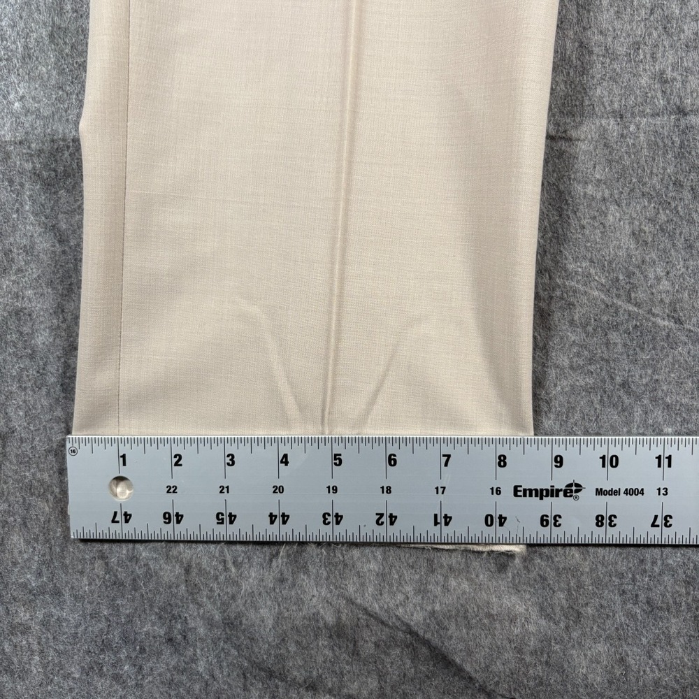 Cremieux Men's Dress Pants Size 44R Tan Beige Flat Front Travel Smart Modern Fit - Picture 3 of 7